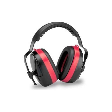 Delta Plus Elvex MaxiMuff Earmuff, Dielectric, Multi-Position, NRR 28, Black/Red, 1 Pair WELHB35